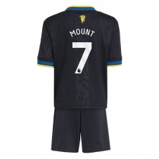 Manchester United Mason Mount #7 Tredjedraktsett Barn 2025-26 Kortermet (+ korte bukser)
